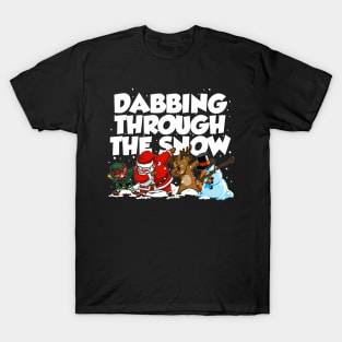 Dabbing Santa Christmas Tshirt Gift Dab Santa Claus T-Shirt T-Shirt